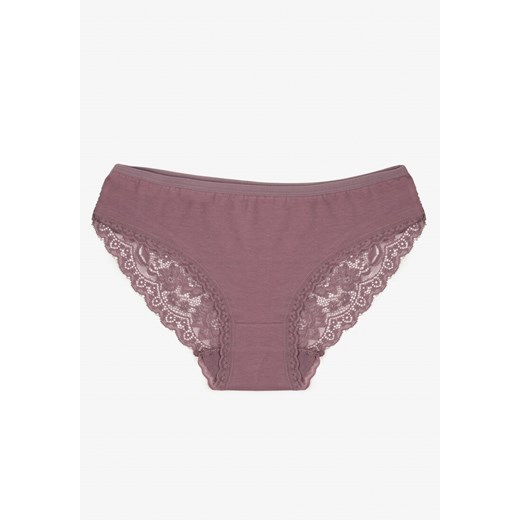 Fioletowe Majtki Figi z Koronkowymi Wstawkami Amiora ze sklepu renee.pl w kategorii Majtki damskie - zdjęcie 187279797