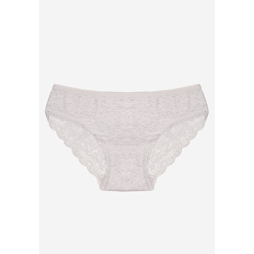 Jasnoszare Majtki Figi z Koronkowymi Wstawkami Amiora ze sklepu renee.pl w kategorii Majtki damskie - zdjęcie 187279805