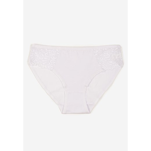 Białe Bawełniane Majtki Figi o Klasycznym Fasonie Venalice - id: J6015-71-WHITE - marki Renee - 187279807 Białe Bawełniane Majtki Figi o Klasycznym Fasonie Venalice ze sklepu renee.pl w kategorii Majtki damskie - zdjęcie 187279807