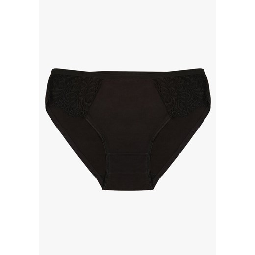Czarne Bawełniane Majtki Figi o Klasycznym Fasonie Venalice - id: J6015-38-BLACK - marki Renee - 187279809 Czarne Bawełniane Majtki Figi o Klasycznym Fasonie Venalice ze sklepu renee.pl w kategorii Majtki damskie - zdjęcie 187279809