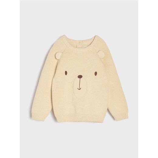 Sinsay - Bawełniany sweter z haftem - szary ze sklepu Sinsay w kategorii Bluzy i swetry - zdjęcie 187280769