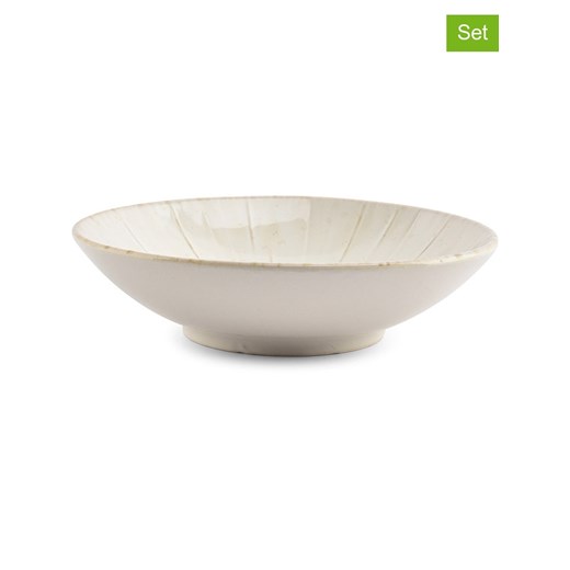 Salt and Pepper Miski (4 szt.) &quot;Eclipse&quot; w kolorze beżowo-biało-zielonym - wys. 5 x Ø 19 cm ze sklepu Limango Polska w kategorii Naczynia - zdjęcie 187282107