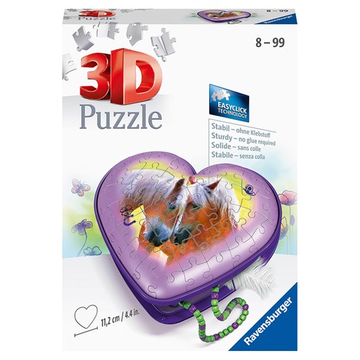 Ravensburger 54-częściowe puzzle 3D &quot;Heart-shaped box with horses&quot; - 5+ ze sklepu Limango Polska w kategorii Puzzle - zdjęcie 187282257
