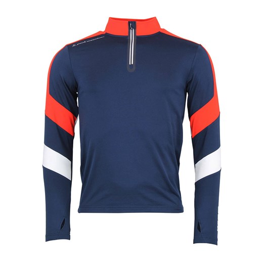 Peak Mountain Koszulka funkcyjna &quot;Caspiro&quot; w kolorze granatowo-pomarańczowym ze sklepu Limango Polska w kategorii T-shirty męskie - zdjęcie 187282618