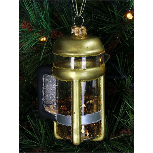 Kersten Ozdoba choinkowa &quot;French Press&quot; w kolorze złotym - wys. 11 cm Kersten onesize promocja Limango Polska