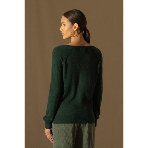 Perfect Cashmere Kaszmirowy sweter &quot;Penelope&quot; w kolorze ciemnozielonym Perfect Cashmere S Limango Polska okazja