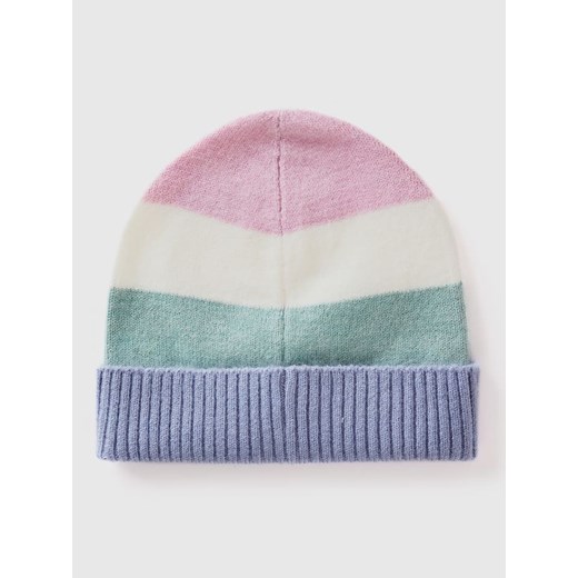 Benetton Czapka w kolorze jasnoróżowo-turkusowo-fioletowym 90 Limango Polska okazja