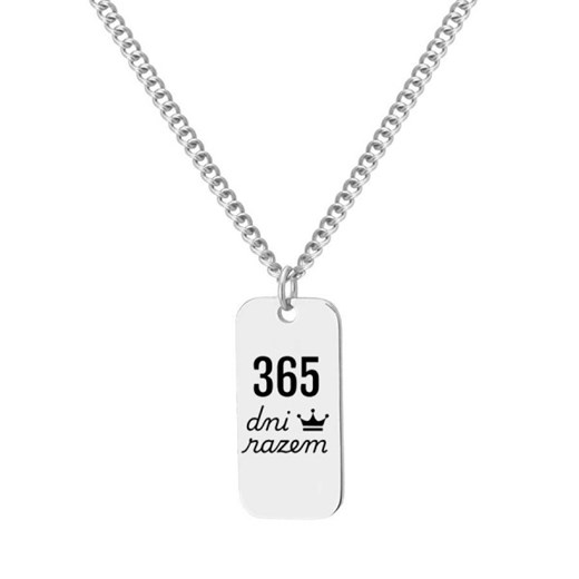 Męska blaszka na łańcuszku z personalizacją – idealna na pierwszą rocznicę ze sklepu manoki.pl w kategorii Naszyjniki męskie - zdjęcie 187284808
