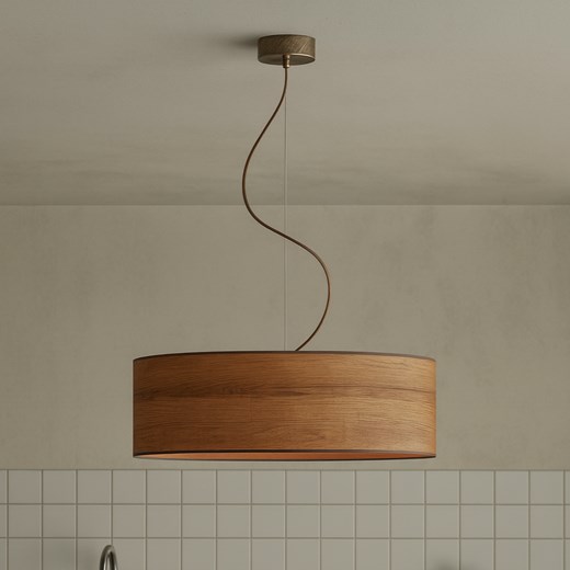 Nowoczesna lampa wisząca nad stół HAJFA ECO fi - 60 cm - kolor kasztanowy ze sklepu Lysne w kategorii Lampy wiszące - zdjęcie 187285108