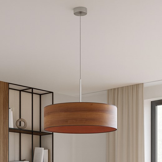 Lampa wisząca z regulowaną wysokością zawieszenia SINTRA ECO fi - 60 cm - kolor kasztanowy ze sklepu Lysne w kategorii Lampy wiszące - zdjęcie 187285116