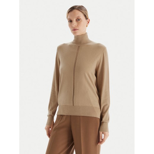 BOSS Golf C_Faghettini 50551356 Beżowy Regular Fit ze sklepu MODIVO w kategorii Swetry damskie - zdjęcie 187285505