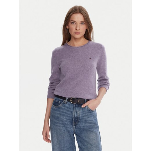 Tommy Hilfiger Sweter WW0WW40264 Fioletowy Regular Fit ze sklepu MODIVO w kategorii Swetry damskie - zdjęcie 187285517