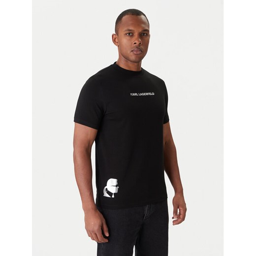 KARL LAGERFELD T-Shirt 755403 554235 Czarny Slim Fit ze sklepu MODIVO w kategorii T-shirty męskie - zdjęcie 187285536