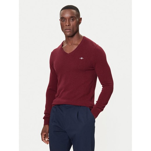 Gant Sweter 8050274 Czerwony Regular Fit ze sklepu MODIVO w kategorii Swetry męskie - zdjęcie 187285548