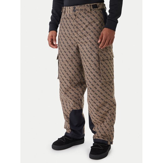 Guess Spodnie narciarskie M5BB77 WF182 Brązowy Regular Fit ze sklepu MODIVO w kategorii Spodnie męskie - zdjęcie 187285556