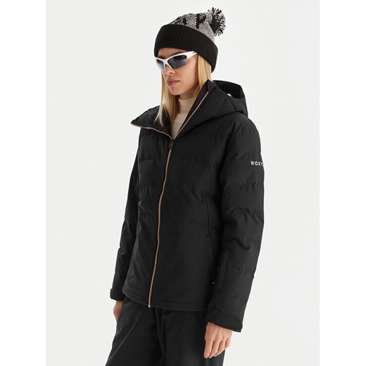 Roxy Kurtka narciarska Snowhill Puffy JK ERJTJ03535 Czarny Tailored Fit ze sklepu MODIVO w kategorii Kurtki damskie - zdjęcie 187285607