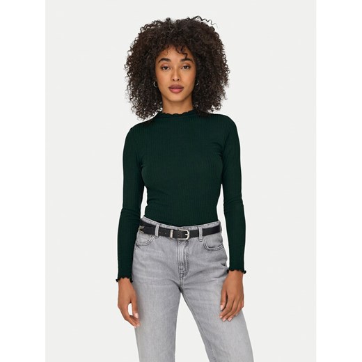 ONLY Bluzka Emma 15180040 Zielony Slim Fit ze sklepu MODIVO w kategorii Bluzki damskie - zdjęcie 187285649