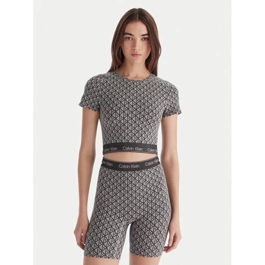 Calvin Klein Underwear T-Shirt LV00QF8487 Szary Slim Fit - id: 0000305358585 - marki Calvin Klein Underwear - 187285686 Calvin Klein Underwear T-Shirt LV00QF8487 Szary Slim Fit ze sklepu MODIVO w kategorii Bluzki damskie - zdjęcie 187285686