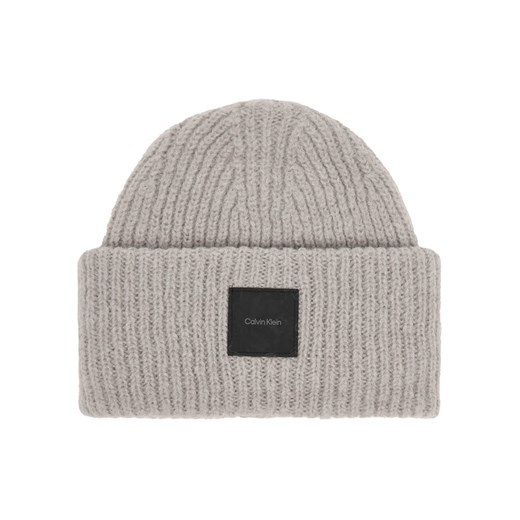 Calvin Klein Czapka K50K512357 Szary ze sklepu MODIVO w kategorii Czapki zimowe męskie - zdjęcie 187285717