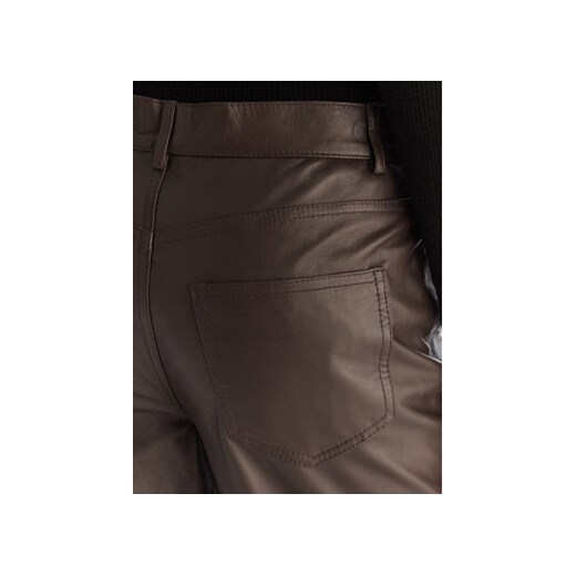 ViCOLO Spodnie skórzane TF0318 Brązowy Regular Fit Vicolo S MODIVO