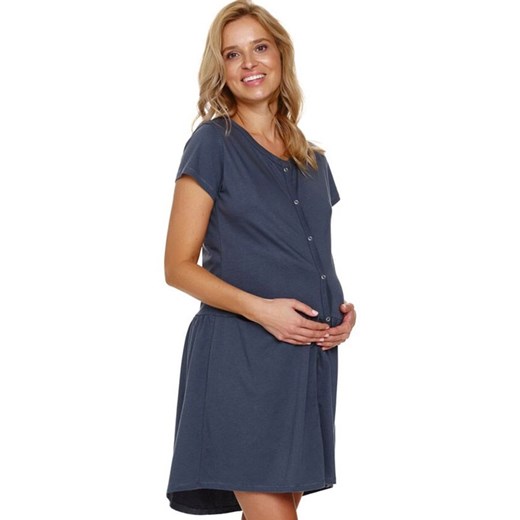 Doctor Nap rozpinana koszulka nocna TCB.9445.GRAPHITE, Kolor grafitowy, Rozmiar S, Doctor Nap ze sklepu Primodo w kategorii Bielizna ciążowa - zdjęcie 187287405