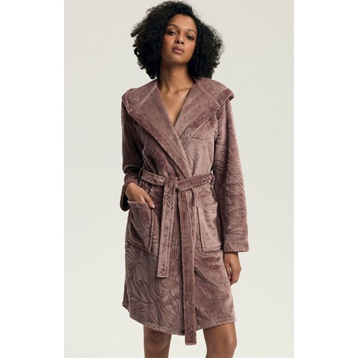 Henderson szlafrok damski z kapturem Daryl 43612-39X, Kolor brudny róż, Rozmiar L, Henderson - id: 221712 - marki Henderson - 187287429 Henderson szlafrok damski z kapturem Daryl 43612-39X, Kolor brudny róż, Rozmiar L, Henderson ze sklepu Primodo w kategorii Szlafroki damskie - zdjęcie 187287429