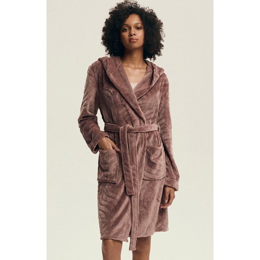 Henderson szlafrok damskie z kapturem Devyn 43602-93X, Kolor fioletowy, Rozmiar L, Henderson ze sklepu Primodo w kategorii Szlafroki damskie - zdjęcie 187287437