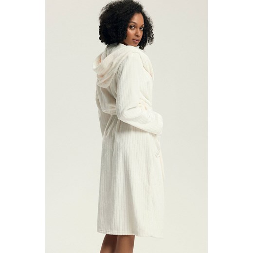 Henderson szlafrok damski z kapturem Dionne 43600-01X, Kolor kremowy, Rozmiar L, Henderson ze sklepu Intymna w kategorii Szlafroki damskie - zdjęcie 187287546