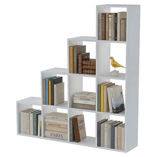 Biały regał na książki G0-Z28 - id: 53683 - marki Elior - 187287659 Biały regał na książki G0-Z28 ze sklepu Edinos.pl w kategorii Regały i witryny - zdjęcie 187287659