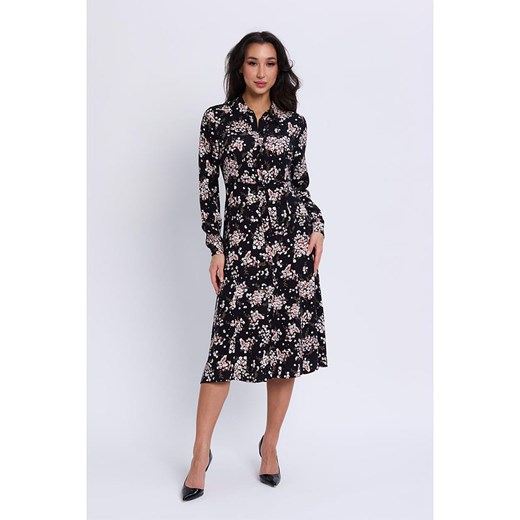 Marks & Spencer Sukienka koszulowa w kolorze czarno-różowo-białym Marks & Spencer 34/L31 promocja Limango Polska