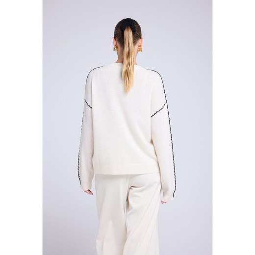 Maison Héritage Cashmere Kaszmirowy sweter w kolorze kremowym Maison Héritage Cashmere S/M promocja Limango Polska