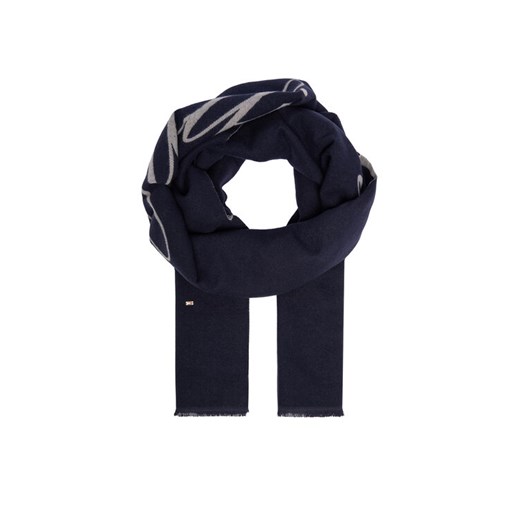 Szalik Tommy Hilfiger Logo AW0AW17352 Granatowy ze sklepu eobuwie.pl w kategorii Szaliki i chusty damskie - zdjęcie 187288695