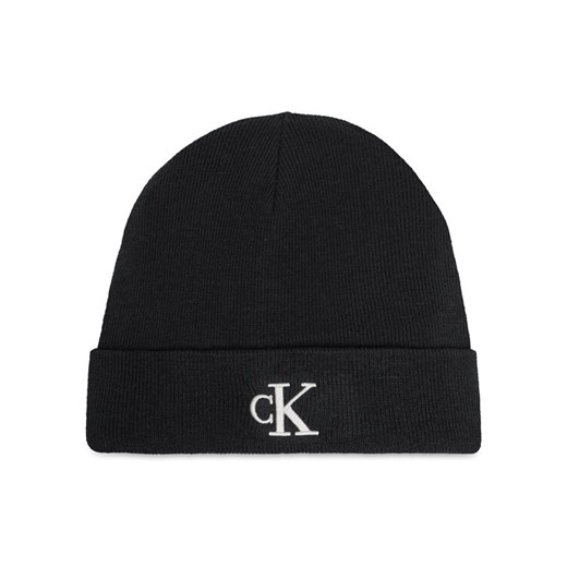 Czapka Calvin Klein Monogram Embro Beanie K50K512145 Szary ze sklepu eobuwie.pl w kategorii Czapki zimowe męskie - zdjęcie 187288788