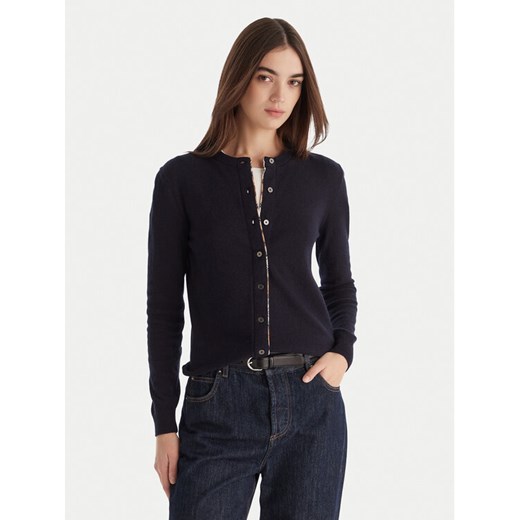 Barbour Kardigan Pendle LKN1076NY78 Granatowy Regular Fit ze sklepu MODIVO w kategorii Swetry damskie - zdjęcie 187289148