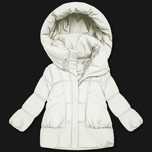 Puchowa damska kurtka oversize S'West złamany biały (B8539-26) ze sklepu goodlookin.pl w kategorii Kurtki damskie - zdjęcie 187289326