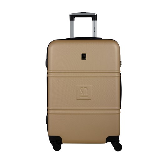 beżowa walizka średnia  Art Class Collection 64 cm ze sklepu Słoń Torbalski w kategorii Walizki - zdjęcie 187289355