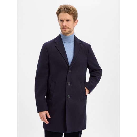 Mc Earl Krótki płaszcz męski Mężczyźni granatowy jednolity Mc Earl M okazja vangraaf