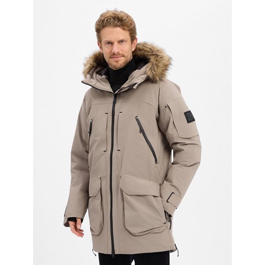 Didriksons Parka męska - Zeus Mężczyźni Sztuczne włókno kitt jednolity - id: 774339-0001-09900 - marki Didriksons - 187289388 Didriksons Parka męska - Zeus Mężczyźni Sztuczne włókno kitt jednolity ze sklepu vangraaf w kategorii Kurtki męskie - zdjęcie 187289388