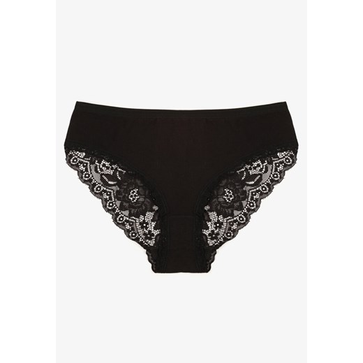 Czarne Majtki Figi z Koronkowymi Wstawkami Amiora - id: J6018-38-BLACK - marki Renee - 187290309 Czarne Majtki Figi z Koronkowymi Wstawkami Amiora ze sklepu renee.pl w kategorii Majtki damskie - zdjęcie 187290309