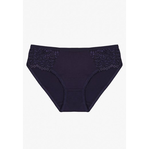Granatowe Bawełniane Majtki Figi o Klasycznym Fasonie Venalice - id: J6015-50-NAVY - marki Renee - 187290319 Granatowe Bawełniane Majtki Figi o Klasycznym Fasonie Venalice ze sklepu renee.pl w kategorii Majtki damskie - zdjęcie 187290319