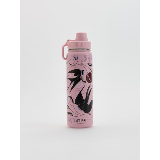 Reserved - Bidon z nadrukiem - różowy ze sklepu Reserved w kategorii Bidony i butelki - zdjęcie 187290378