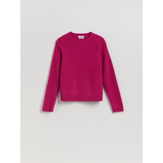 Reserved - Wełniany sweter - fioletowy ze sklepu Reserved w kategorii Swetry damskie - zdjęcie 187290435