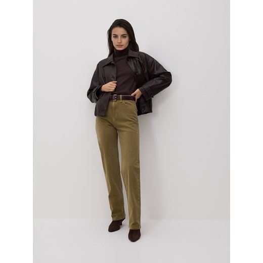 Reserved - Jeansy straight fit - zielony Reserved 36 Reserved