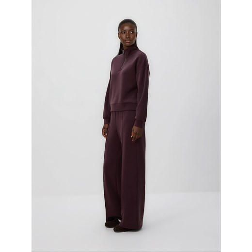Reserved - Spodnie z modalem - ciemnofioletowy ze sklepu Reserved w kategorii Spodnie damskie - zdjęcie 187290785