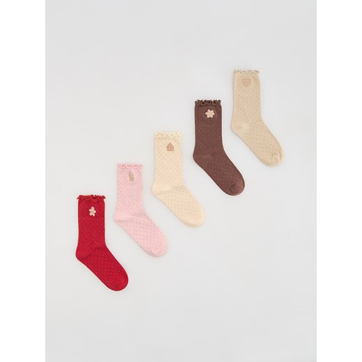 Reserved - Skarpetki ze świątecznym motywem 5 pack - czerwony - id: 658FA-33X - marki Reserved - 187290818 Reserved - Skarpetki ze świątecznym motywem 5 pack - czerwony ze sklepu Reserved w kategorii Skarpetki damskie - zdjęcie 187290818