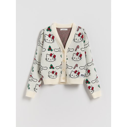 Reserved - Kardigan Hello Kitty and Friends - wielobarwny ze sklepu Reserved w kategorii Swetry dziewczęce - zdjęcie 187290988