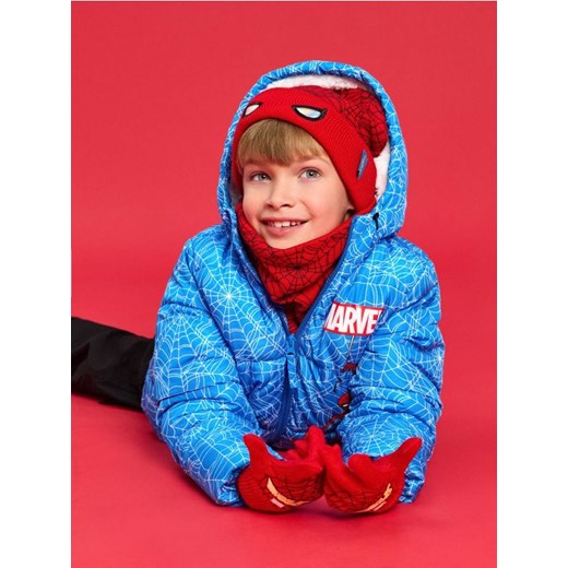 Sinsay - Zestaw: czapka, komin i rękawiczki Spider-Man - czerwony ze sklepu Sinsay w kategorii Czapki dziecięce - zdjęcie 187291629