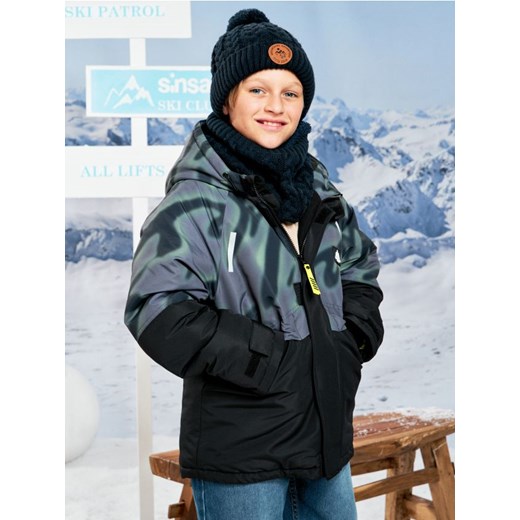 Sinsay - Kurtka rozpinana z kapturem - czarny ze sklepu Sinsay w kategorii Kurtki chłopięce - zdjęcie 187291669