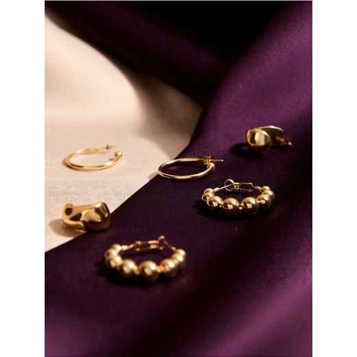 Sinsay - Kolczyki z błyszczącym wykończeniem 3 pack - złoty ze sklepu Sinsay w kategorii Kolczyki - zdjęcie 187291697