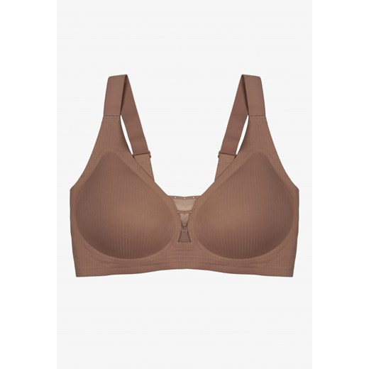 Ciemnobeżowy Biustonosz z Prążkowanego Materiału Ezimere - id: 401836 - marki born2be - 187292249 Ciemnobeżowy Biustonosz z Prążkowanego Materiału Ezimere ze sklepu born2be.pl w kategorii Biustonosze - zdjęcie 187292249